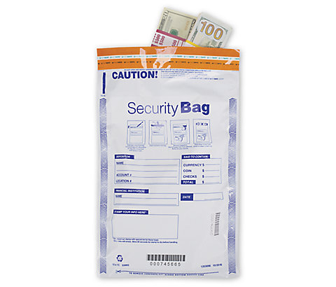 Safeguard your after-hours deposits with heavy duty bags that meet all Federal Reserve guidelines! Ultra-level tamper-evident
