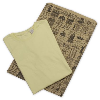 These newsprint merchandise bags are perfect for packaging small items. 