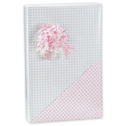 Wrap your gifts in sweet style with this Baby Gingham Reversible Wrap.