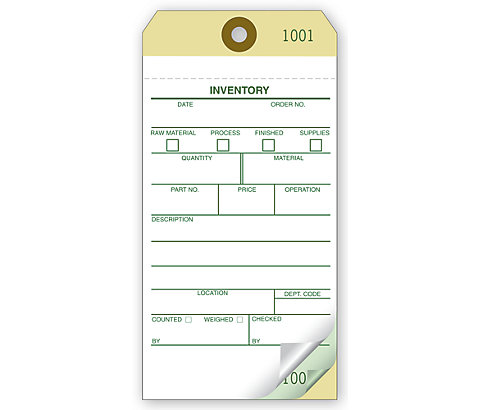 Make inventory easier with our pre-numbered carbonless self-adhesive tags. Just peel and stick!