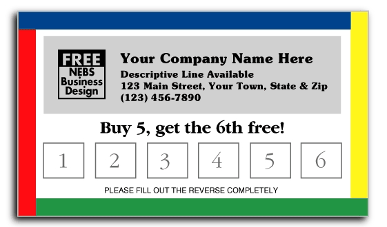 Fun and inviting, these customer loyalty cards are a perfect addition to your business. 