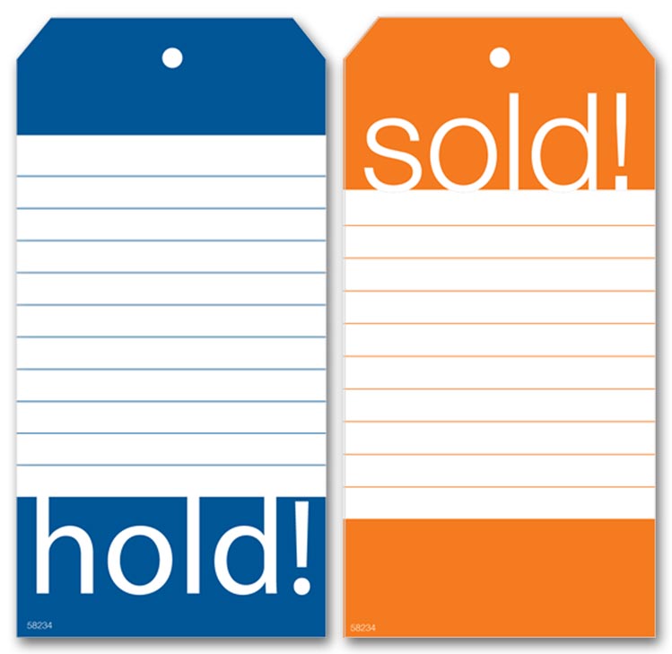 58234 - Hold & Sold Tags - Merchandise Tags