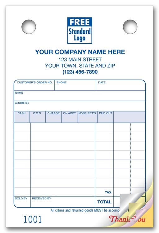 609 - Small Retail Order Forms | Register Forms