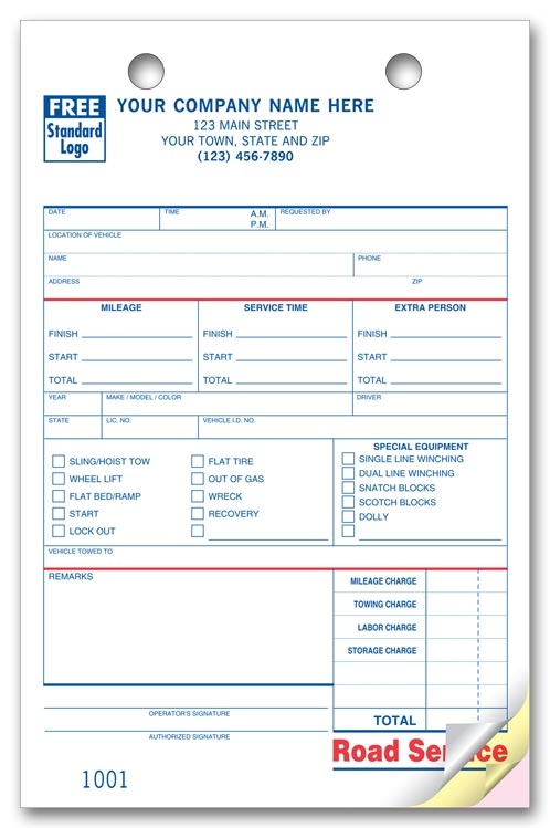 613 - Road & Towing Service Forms | Towing Forms