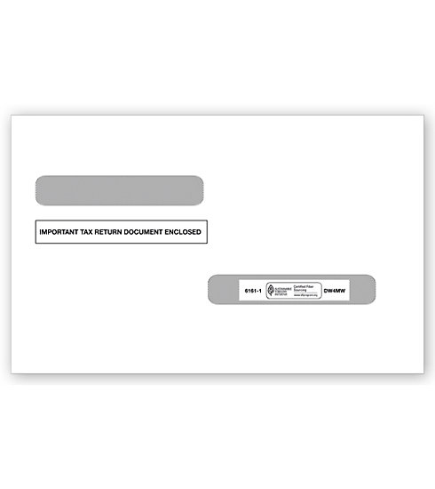 TF61611 - Double Window Envelopes - 4-up W-2 & 1099-R