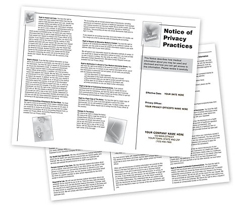 Notice of Privacy Practices HIPAA Trifold Brochure Z-fold/Tri-Fold brochure Notice of Privacy Practices.