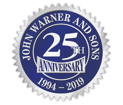 Custom printed anniversary foil labels with your anniversary years printed.