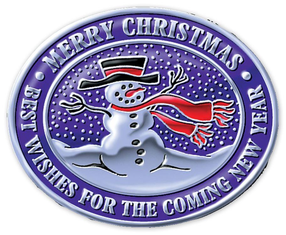 FSECH21 - Holiday Envelope Seals - Snowman