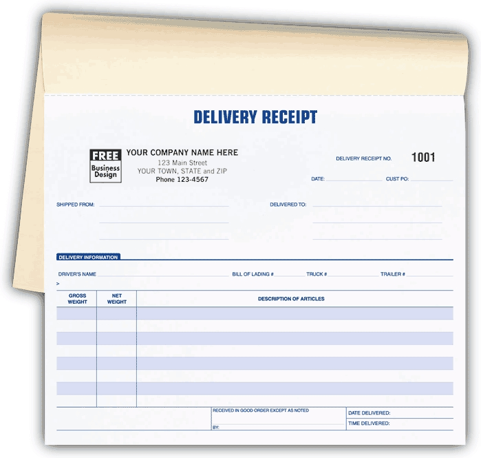 Handy and convenient receipt books that allow you to keep accurate records of shipments.