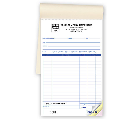 Use as a receipt or invoice, these handy books have preprinted headings that remind you to capture all the details you need.
