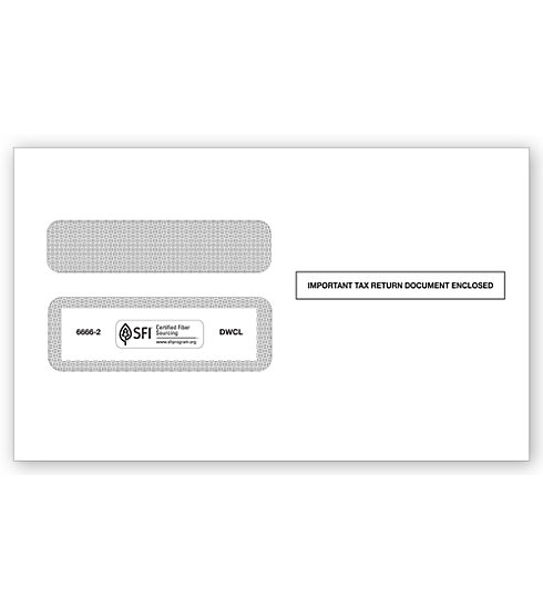 TF66662 - Double-Window Self-Seal Envelopes, W-2