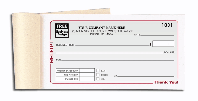 These convenient pocket sized receipt books are ideal for those on the go.
