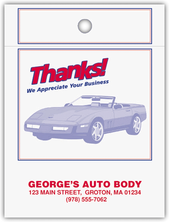 6980 - Car Litterbags - Custom Printed "Thanks" Litterbags 