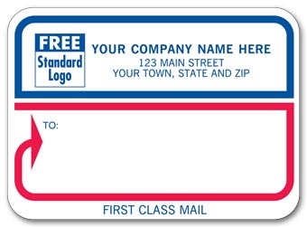 72 - Padded Mailing Label, "First Class Mail" 