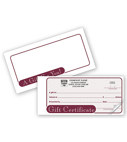 These gift certificate snapsets are an ideal choice for any business.