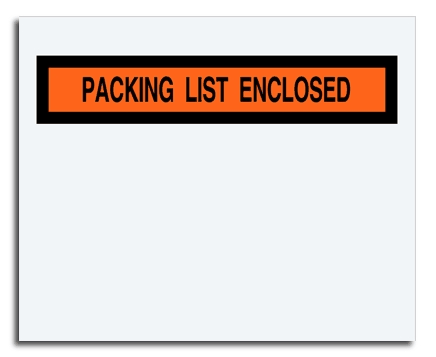 732 - Clear Plastic Envelopes - Packing List Enclosed