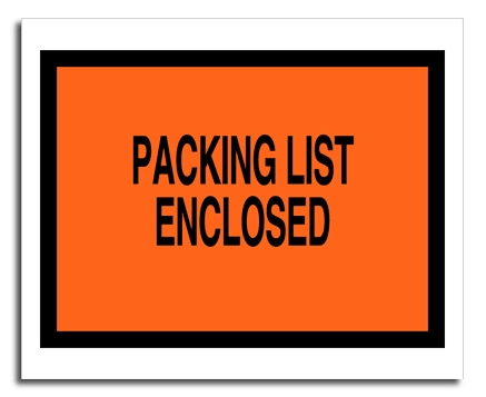 733 - Tinted Plastic Packing List Envelopes