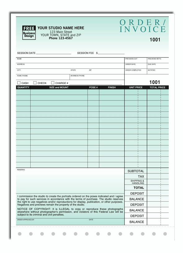 735 - Photography Invoices