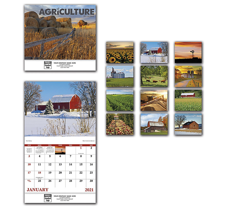 Delight customers with a customized, wall calendar featuring Agriculture photography. 