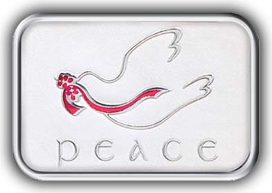 H1123 - Peace Foil Seals - Holiday Envelope Seals