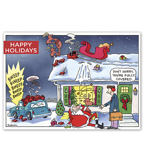 Ideal for those in the insurance industry, this card sends all of your clients your well wishes.