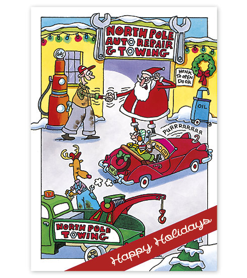 This adorable image-filled card is perfect for those in the auto industry.