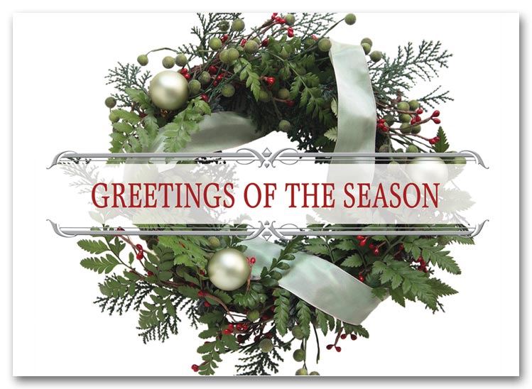  Woodland Wreath Holiday Card