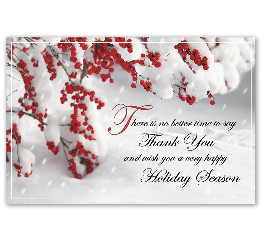 Affordable holiday postcards for businesses to express their gratitude.