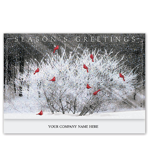 These beautiful Christmas cards are a delicate way to wish your clients the best. Personalize with your name on the front