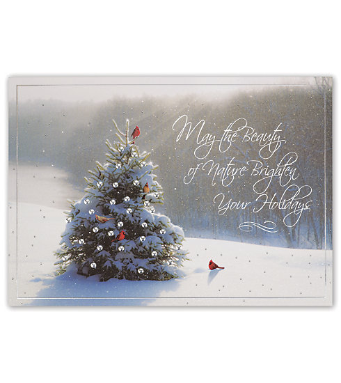 Grace everyone who receives this beautiful card with it's elegant Christmas Tree and delightful ornaments.