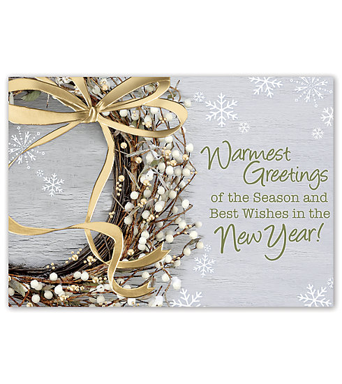 Send your very best with this elegant White Berry Christmas Card.