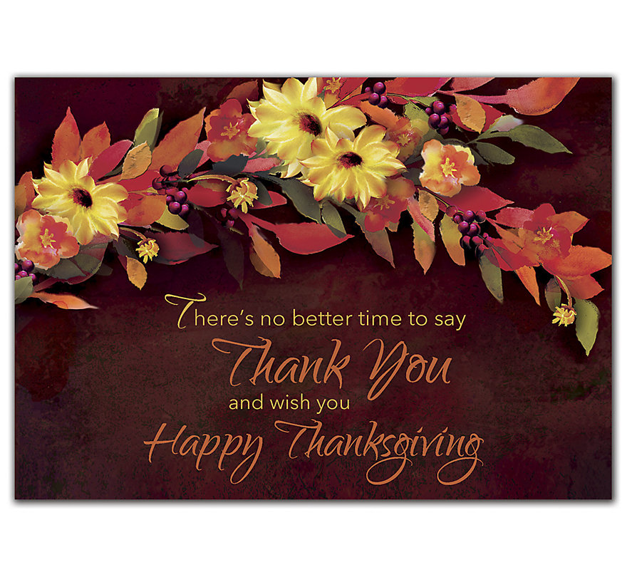 Customized Thanksgiving card for business, friends or family.