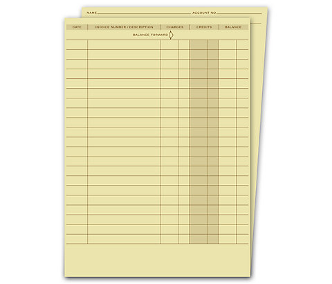 Combination ledger/folder is ideal for documenting payments and holding statements, invoices, sales slips and more.