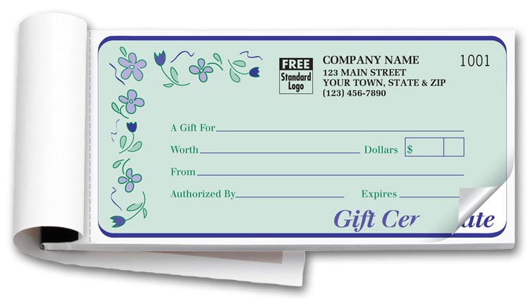 865B - Custom Gift Certificates | Gift Certificate Books