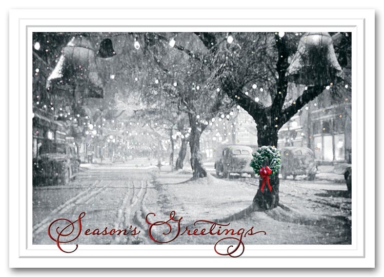 HH1639 - Wreath Holiday Cards - Memory Lane