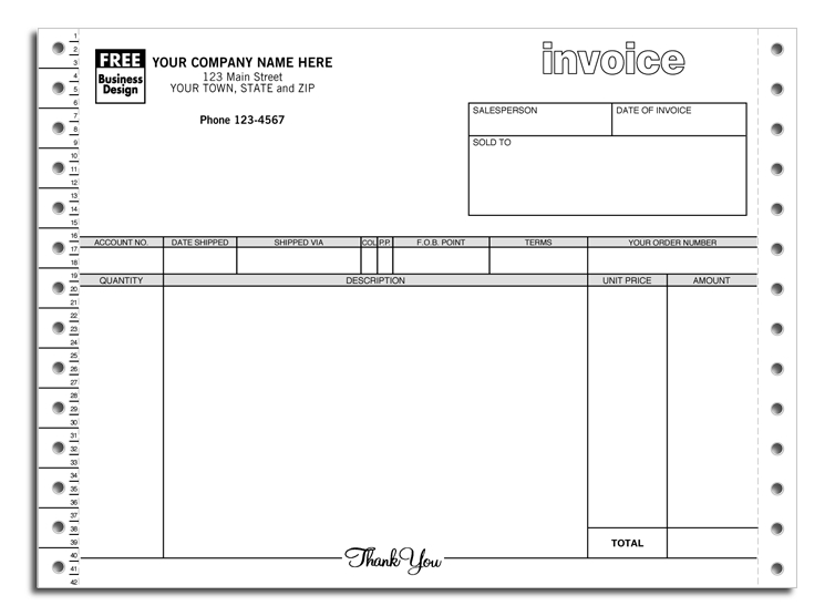 9040P - Custom Continuous Invoice with Shipping Label