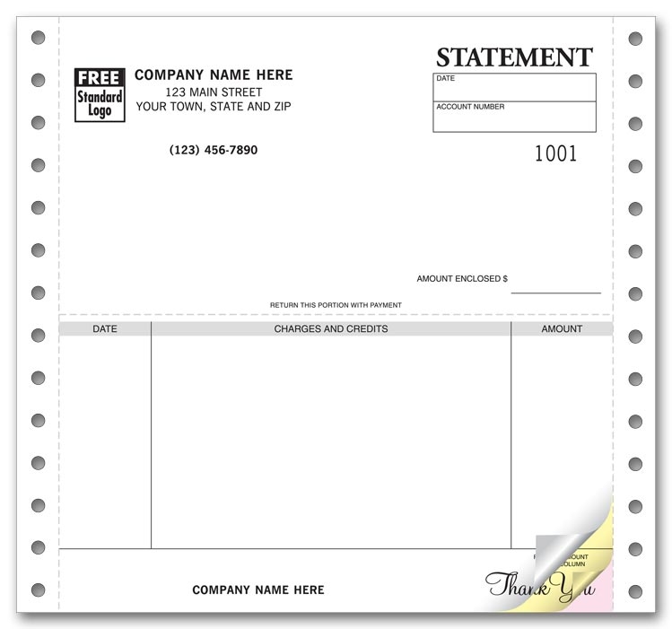 9060 - Custom Continuous Statement Printing