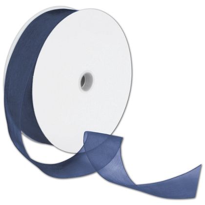 This elegant Sheer Organdy Navy Ribbon is the perfect finishing touch for your gift wrapping.