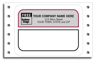 9374 - Continuous Mailing Labels, Gray & Red