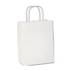 Recycled White Kraft Paper Shoppers