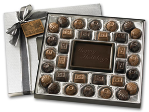 Medium Holiday Chocolate Gift Box: Truffles