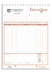 Appliance or Furniture Invoices