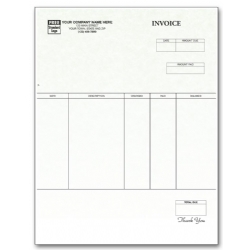 Custom Laser Parchment Invoices 