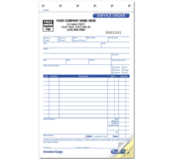 Sales & Service Invoices, Small Format