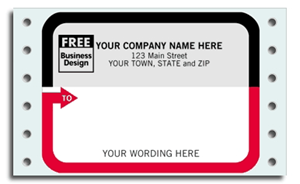 Continuous Mailing Labels, Black & Red Arrow