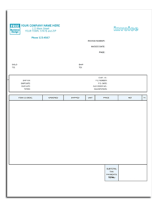 Laser Service Invoice for Peachtree