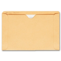 1419, Straight Tab Card File Pocket, 5 1/2 x 8 1/8, Buff