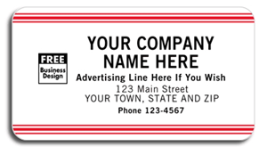 Advertising Labels, White & Red
