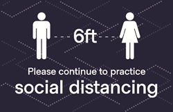 Social Distancing poster for businesses and retails
