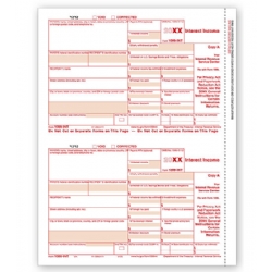 Laser Bulk 1099-INT Tax Forms, Federal Copy A